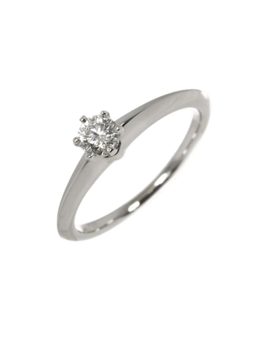 Tiffany & Co Solitaire Diamond I Ring Platinum